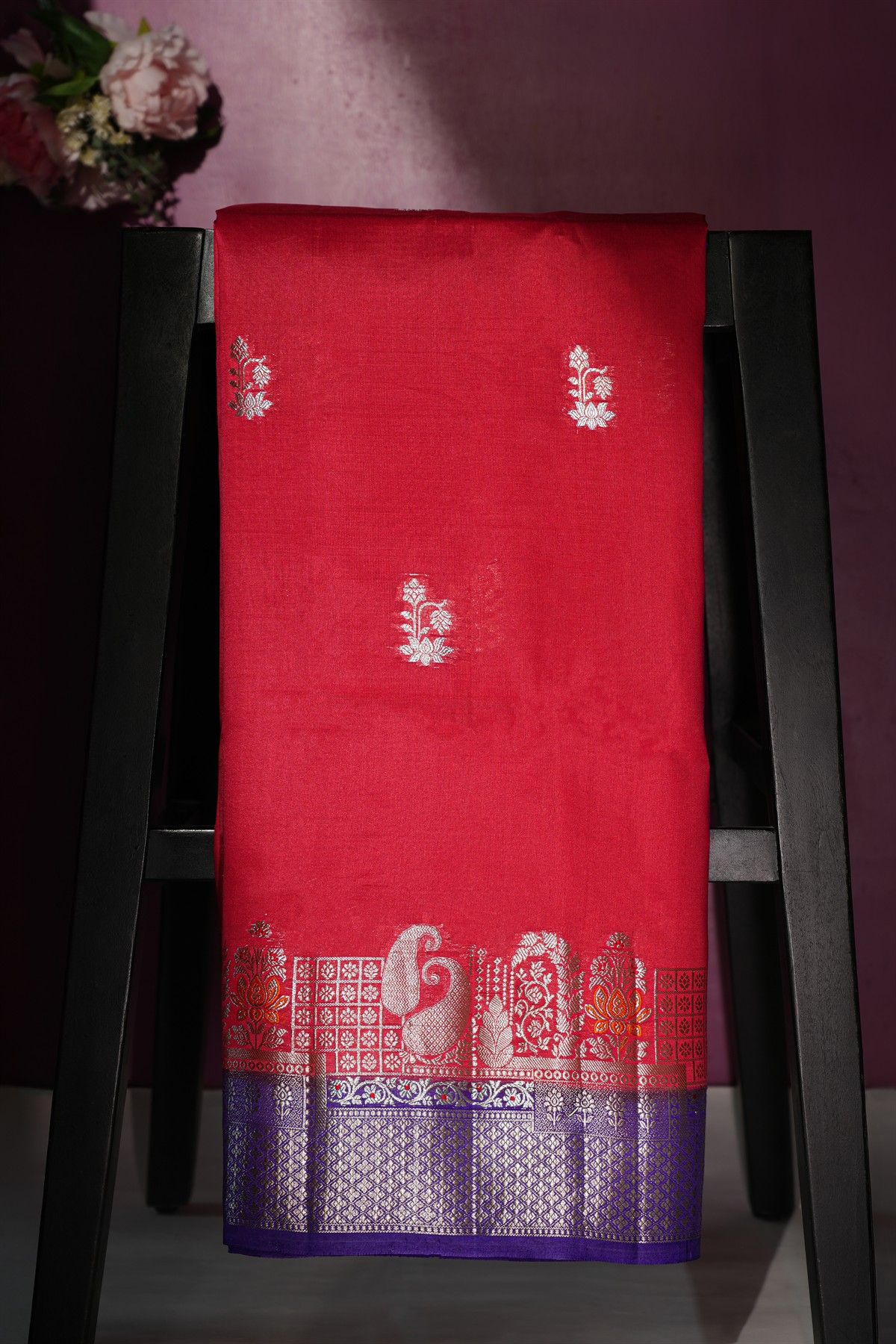 Matka Silk Red Saree