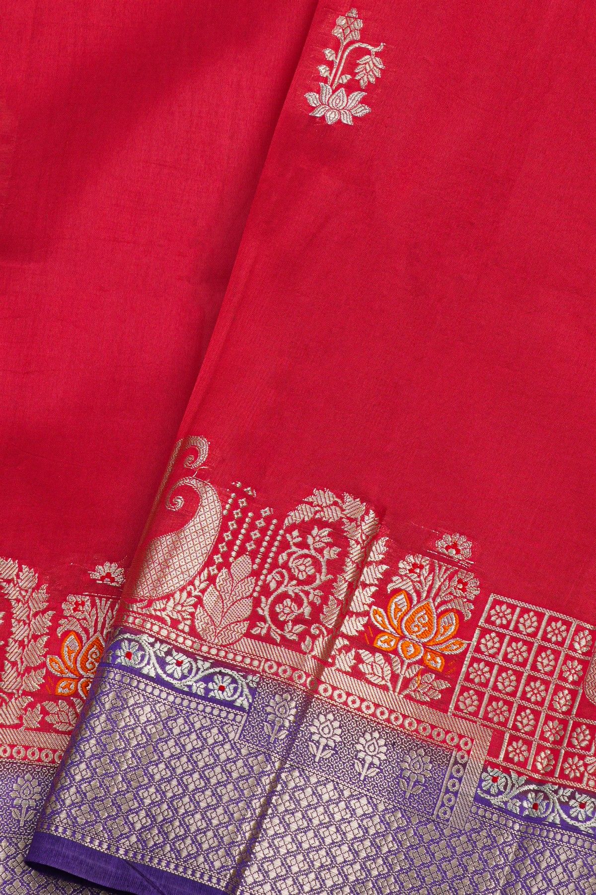Matka Silk Red Saree