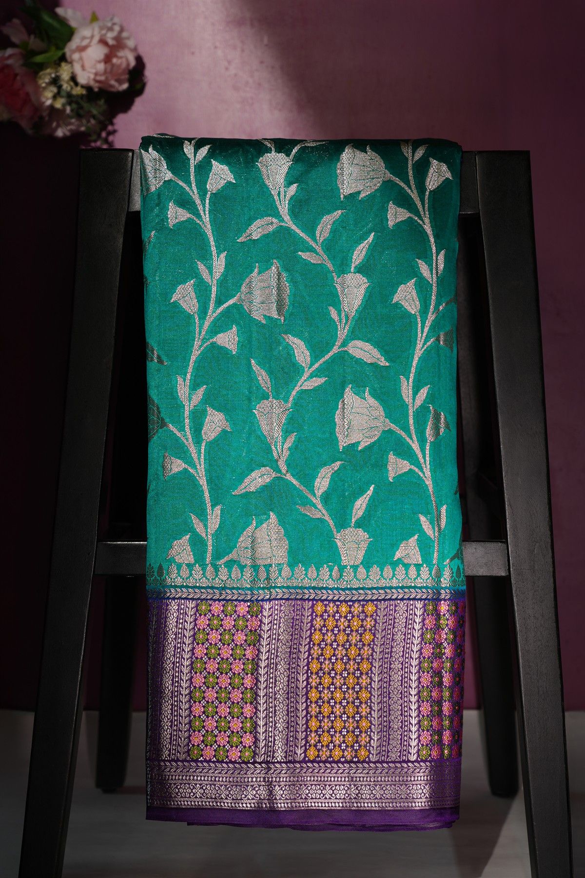 Matka Silk Sea Green Saree