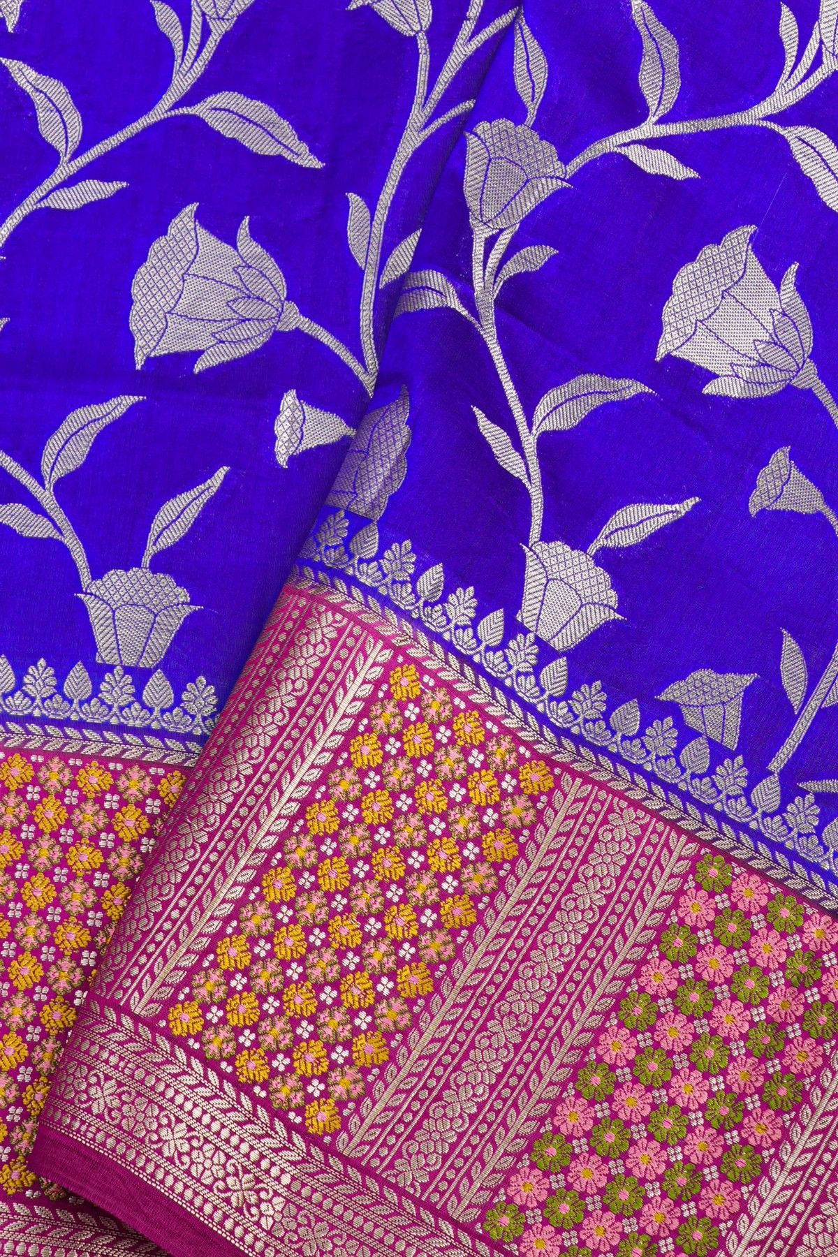 Matka Silk Royal Blue Saree