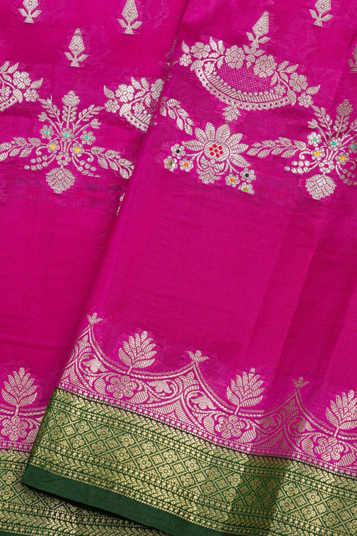 Matka Silk Pink Saree
