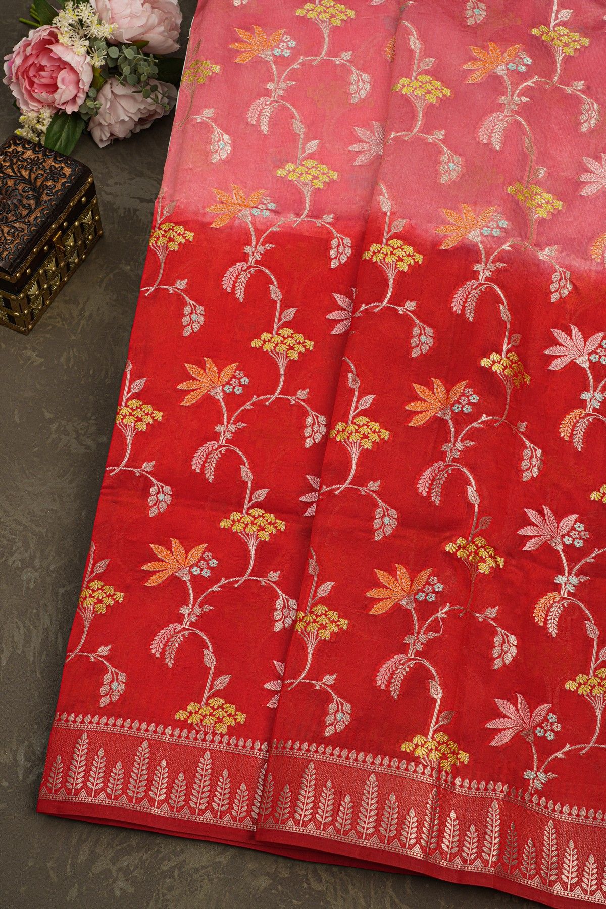 Matka Silk Multi-Colour Saree