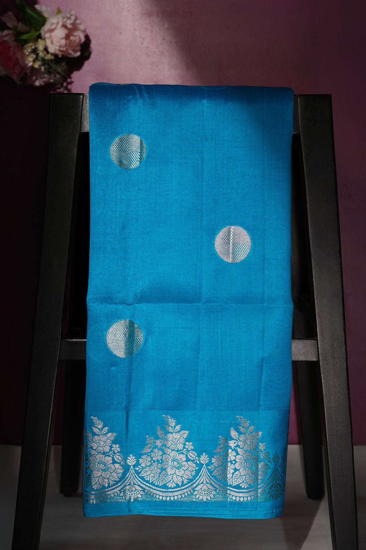 Matka Silk Blue Saree