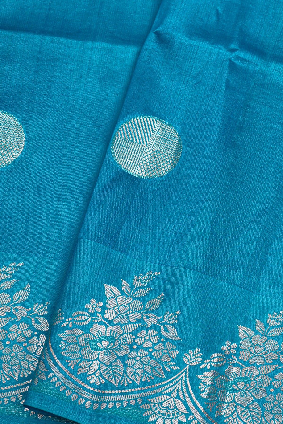 Matka Silk Blue Saree