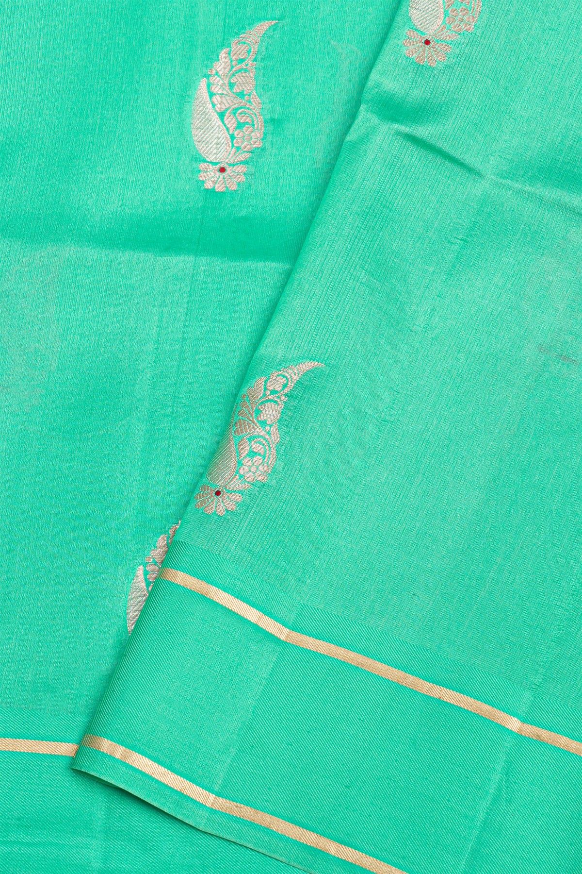 Matka Silk Sea Green Saree