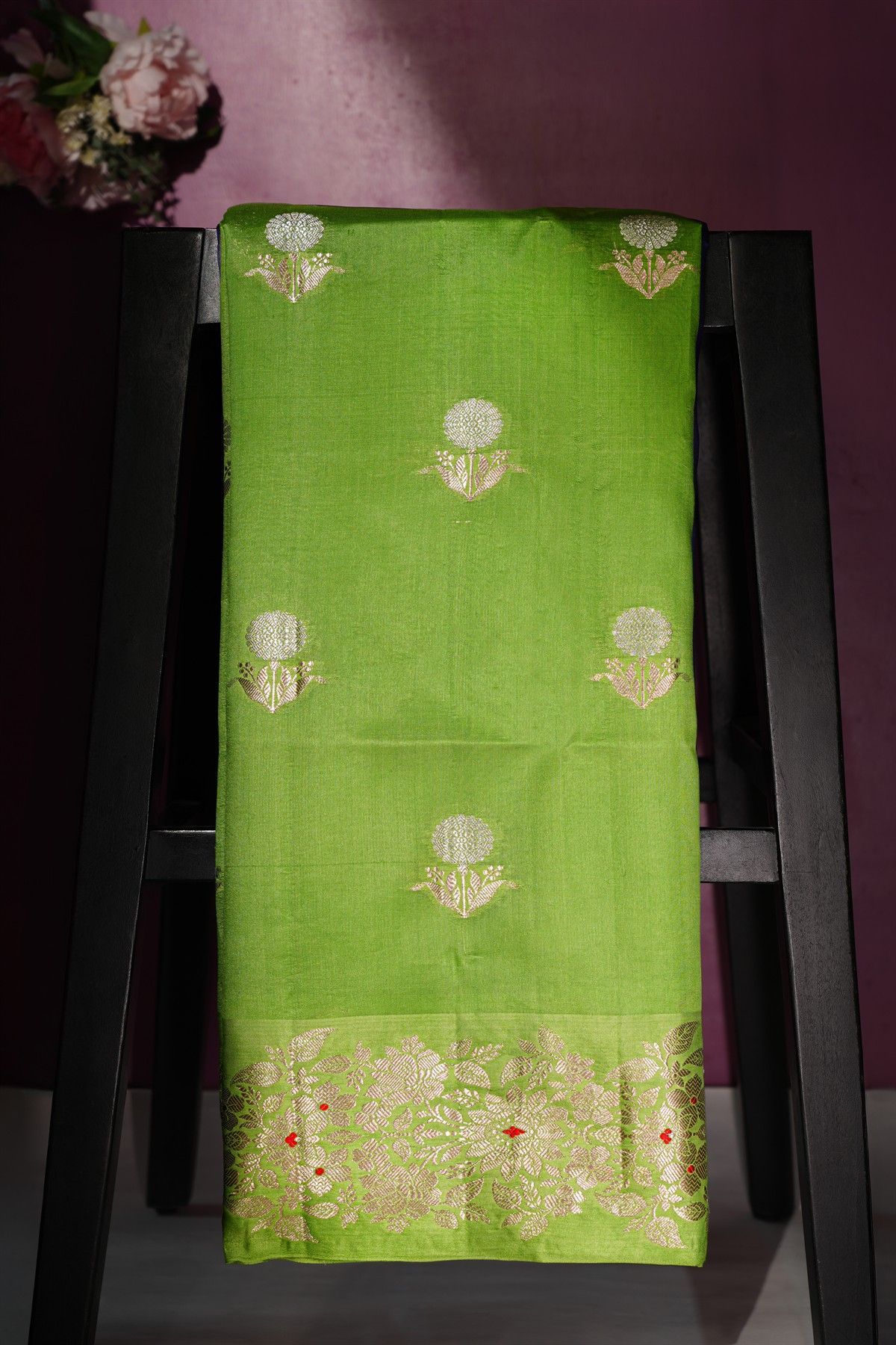 Matka Silk Green Saree