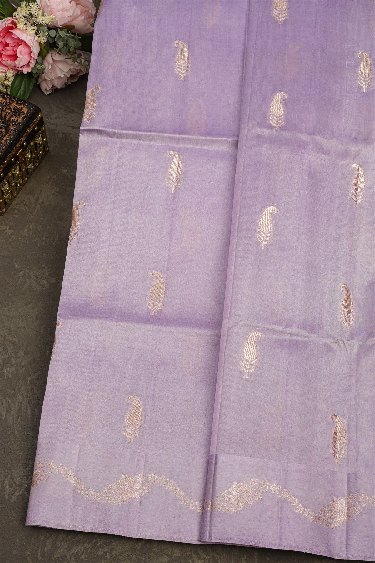 Matka Silk Lavender Saree