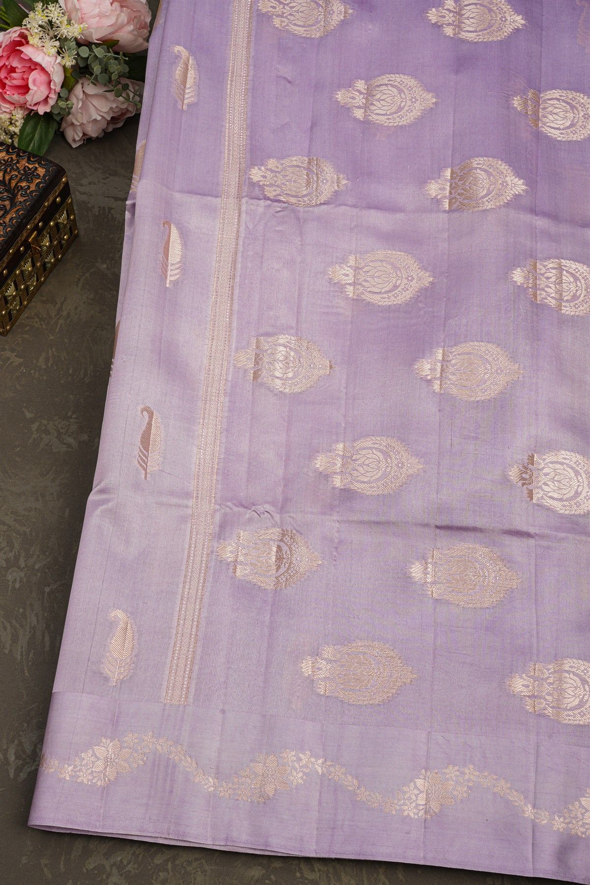 Matka Silk Lavender Saree
