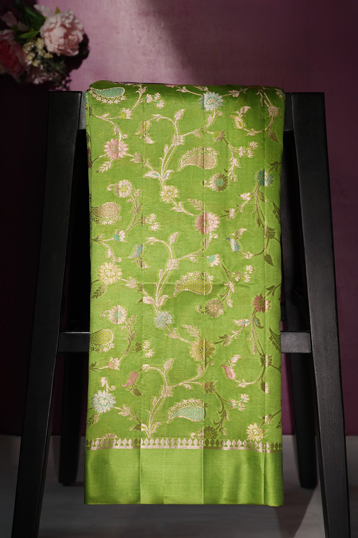 Matka Silk Green Saree