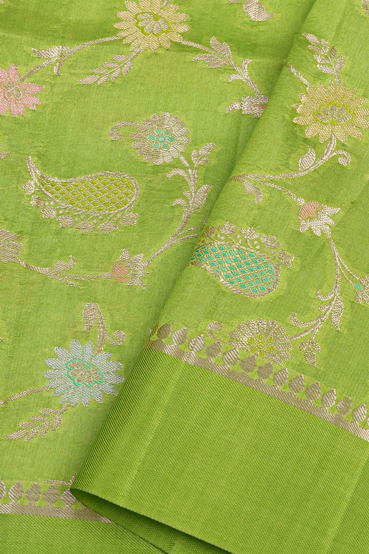 Matka Silk Green Saree