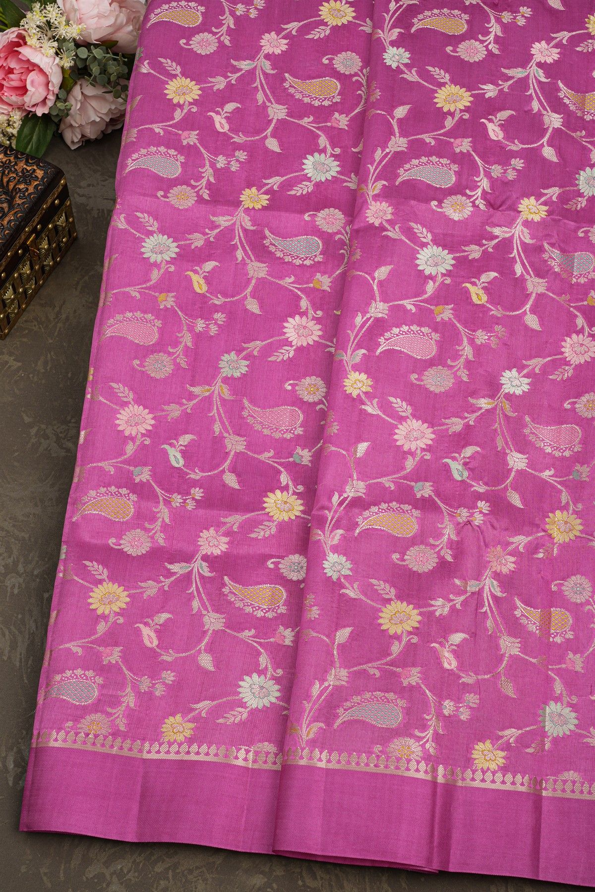 Matka Silk Lavender Saree