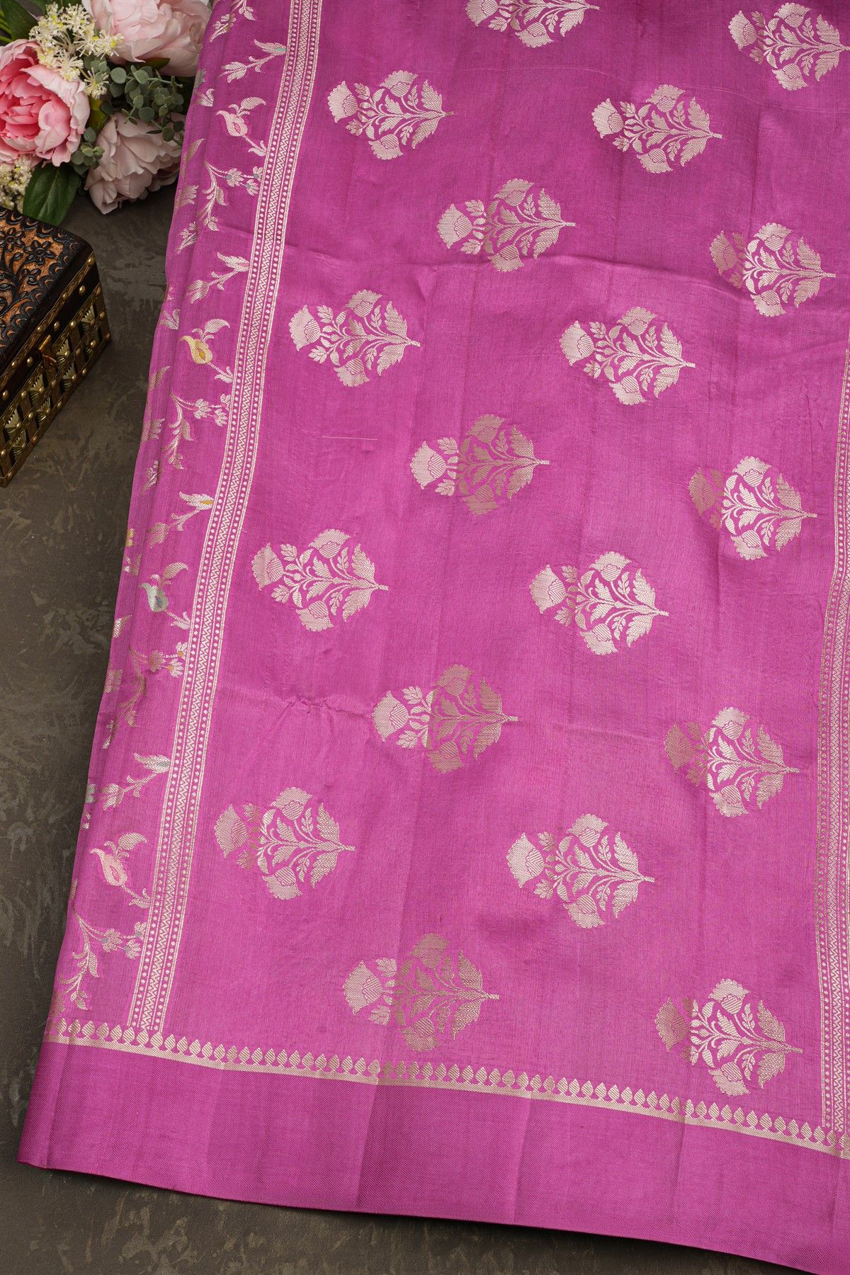 Matka Silk Lavender Saree