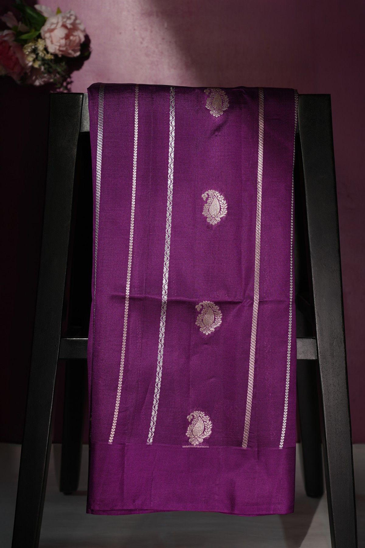 Matka Silk Purple Saree