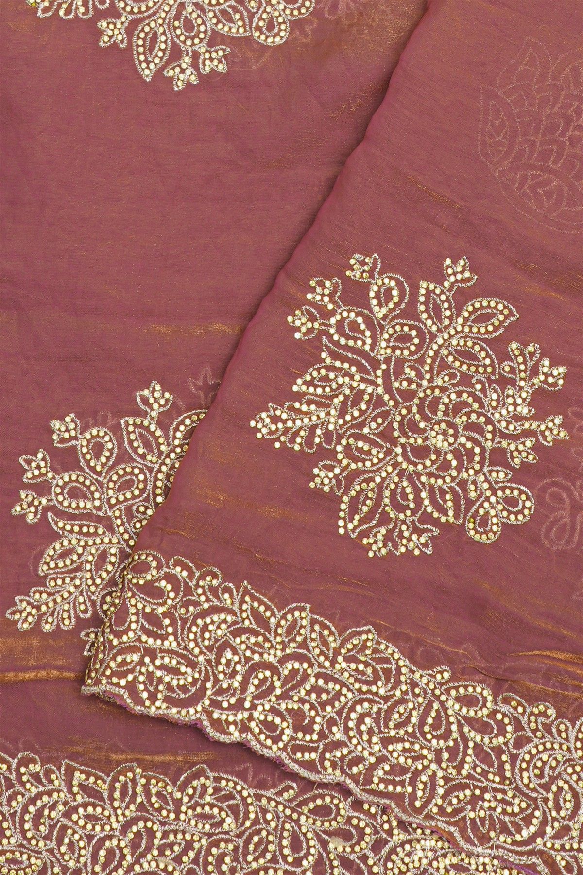 Designer Organza Onion Pink Saree