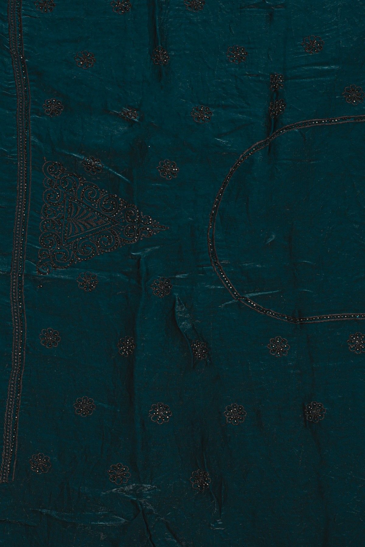 Designer Organza Peacock Blue Saree