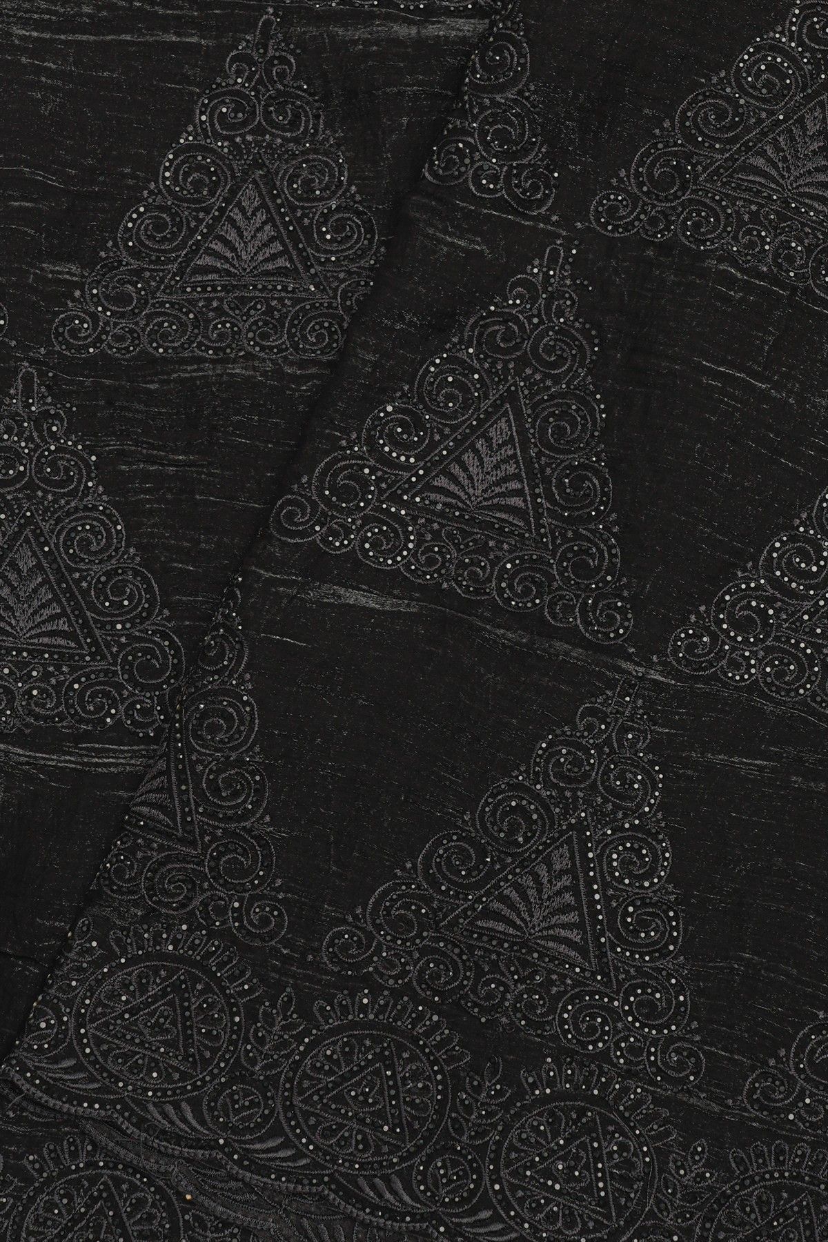 Designer Organza Black Saree