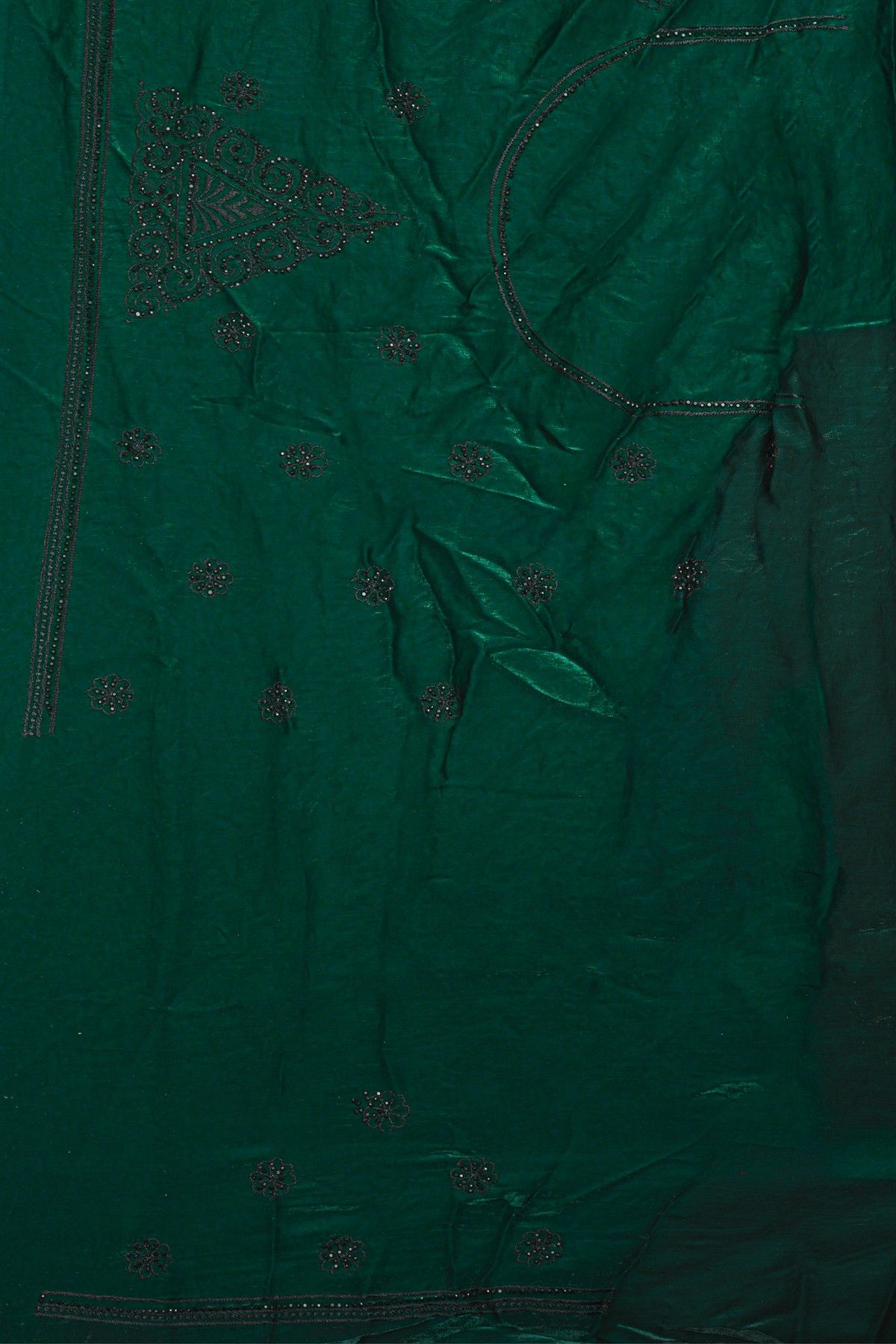 Designer Organza Dark Green Saree