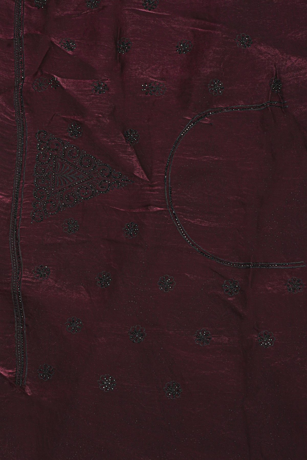 Designer Organza Wine Saree