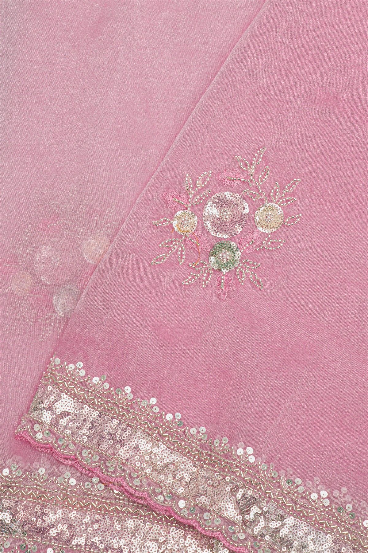 Designer Organza Pink Saree