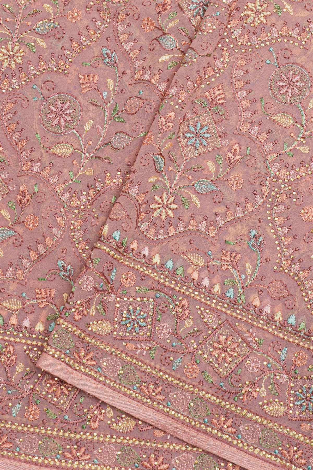 Designer Organza Onion Pink Saree