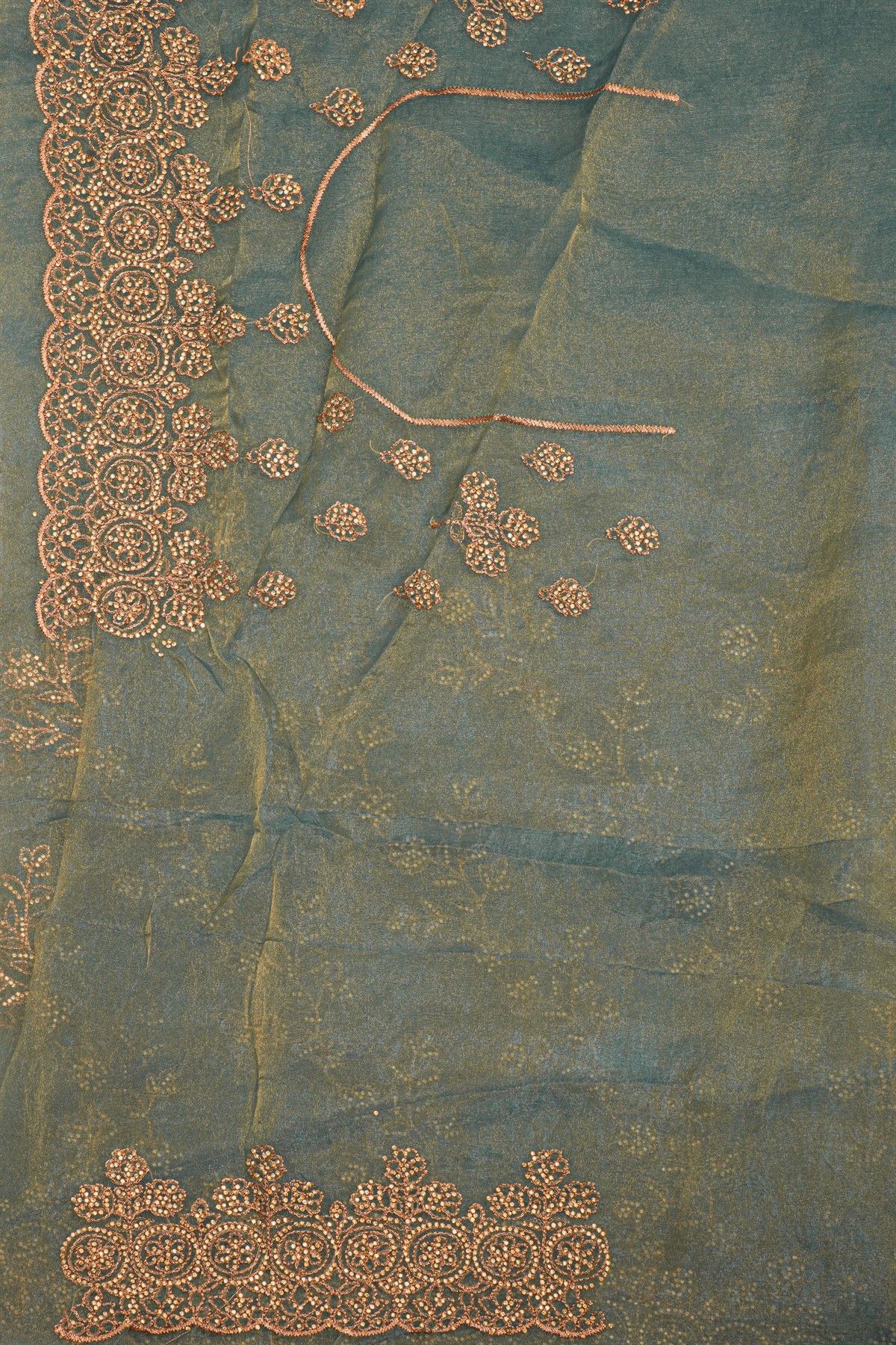 Designer Organza Blue Saree