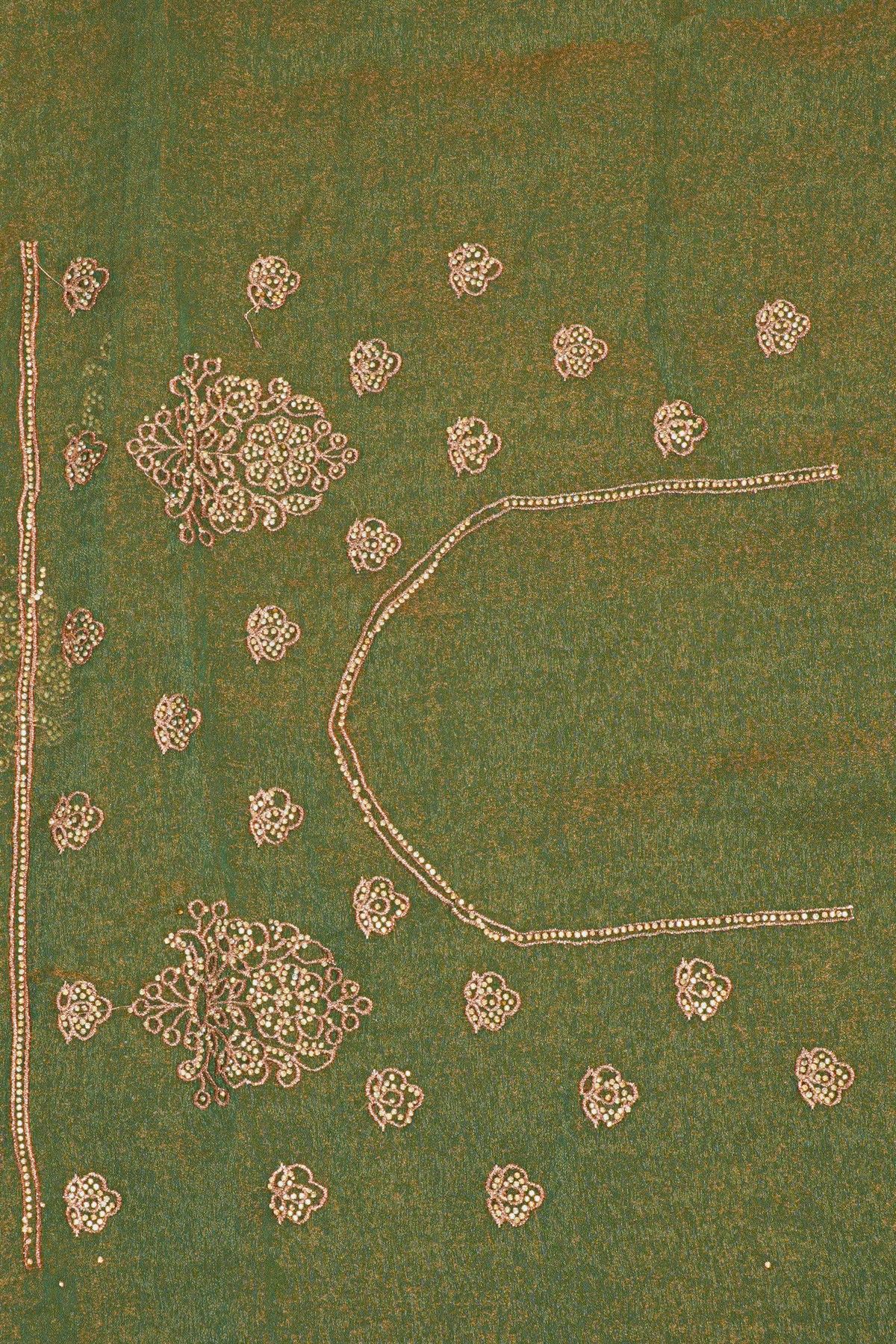 Designer Georgette Green Saree