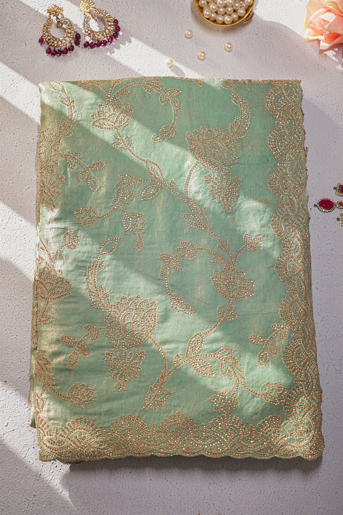 Designer Georgette Sky Blue Saree