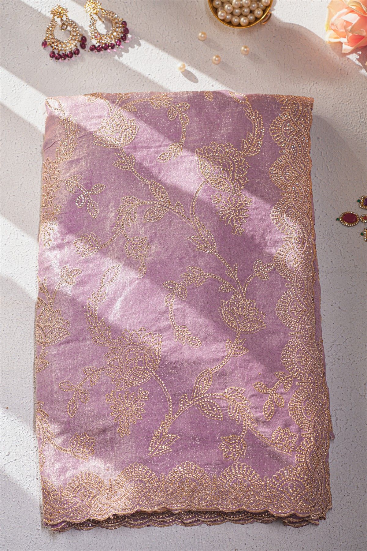 Designer Georgette Lavender Saree