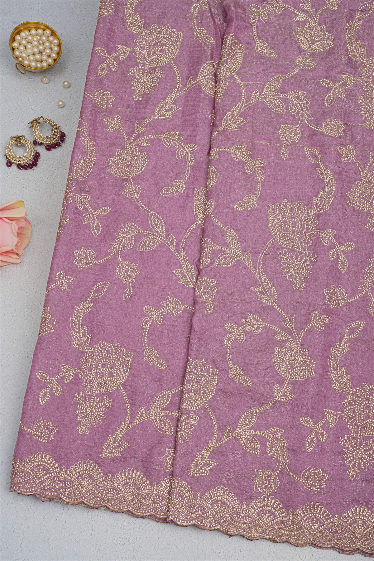 Designer Georgette Lavender Saree