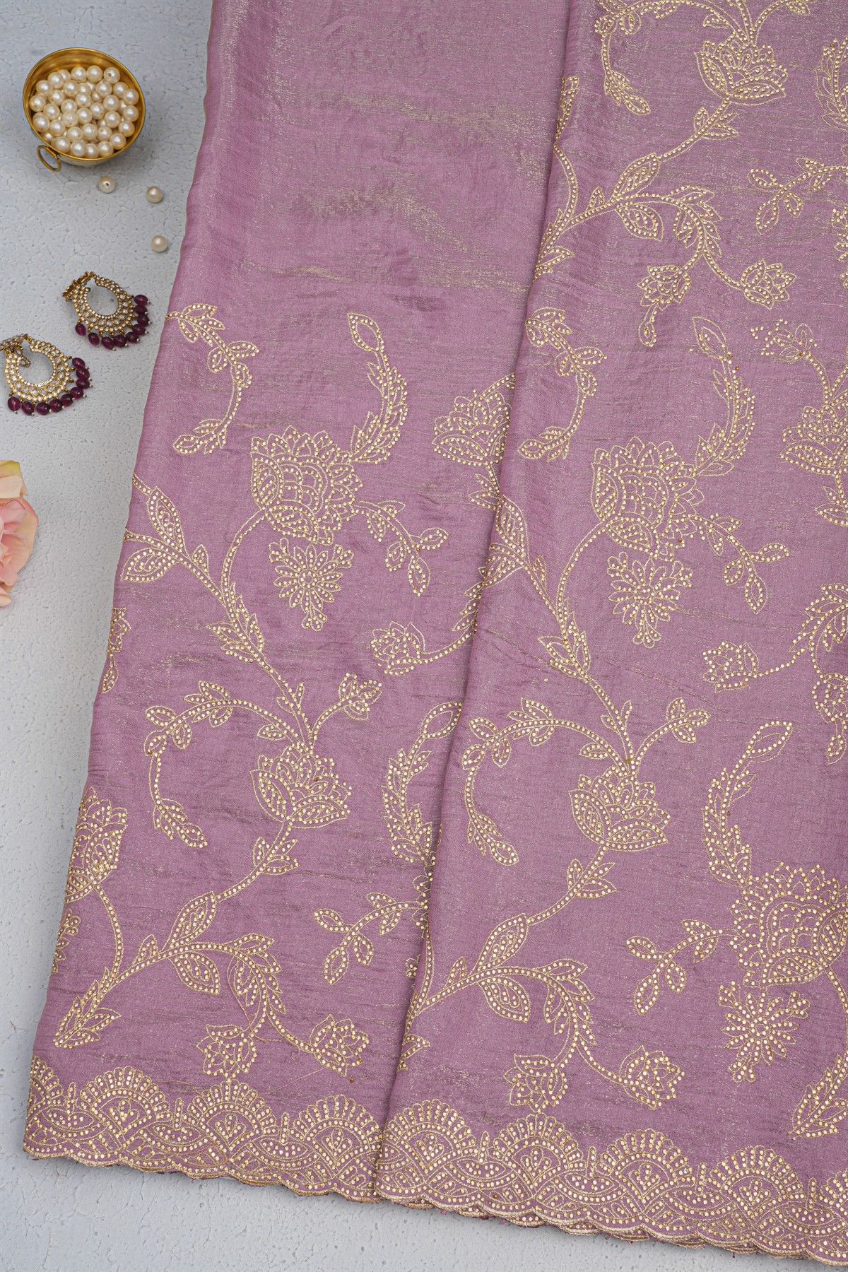 Designer Georgette Lavender Saree