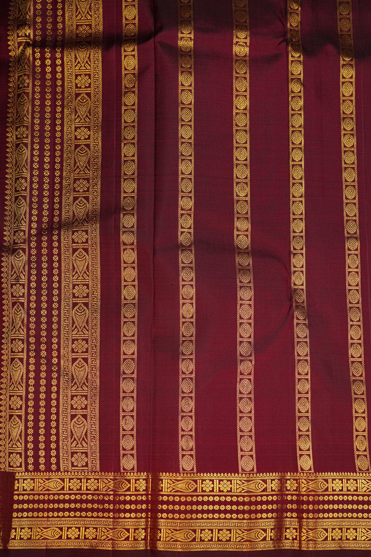 Kancheepuram Silk Dark Maroon Saree