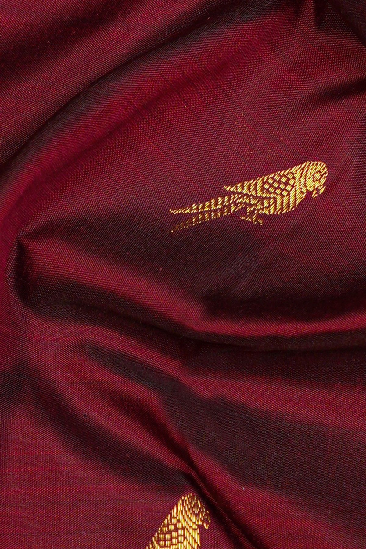 Kancheepuram Silk Dark Maroon Saree