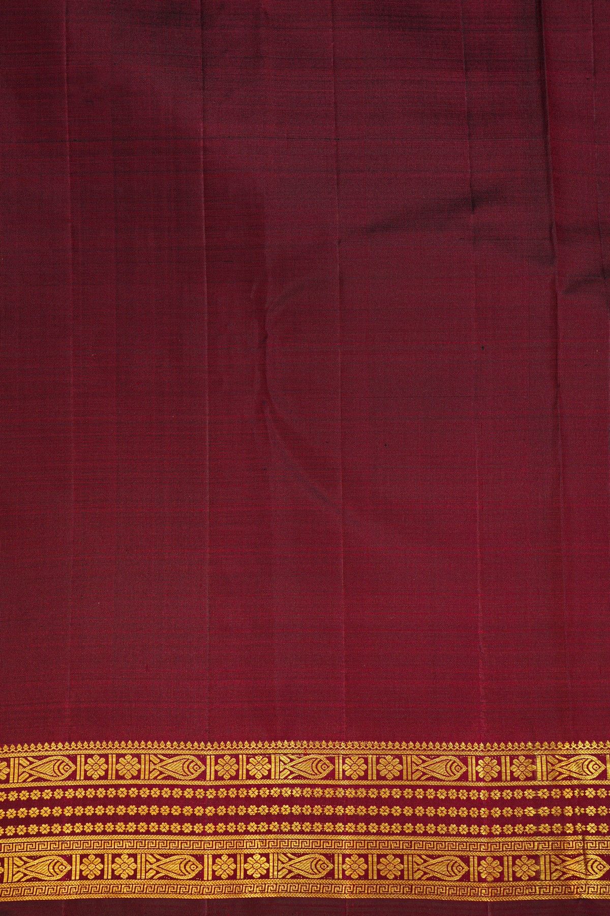 Kancheepuram Silk Dark Maroon Saree