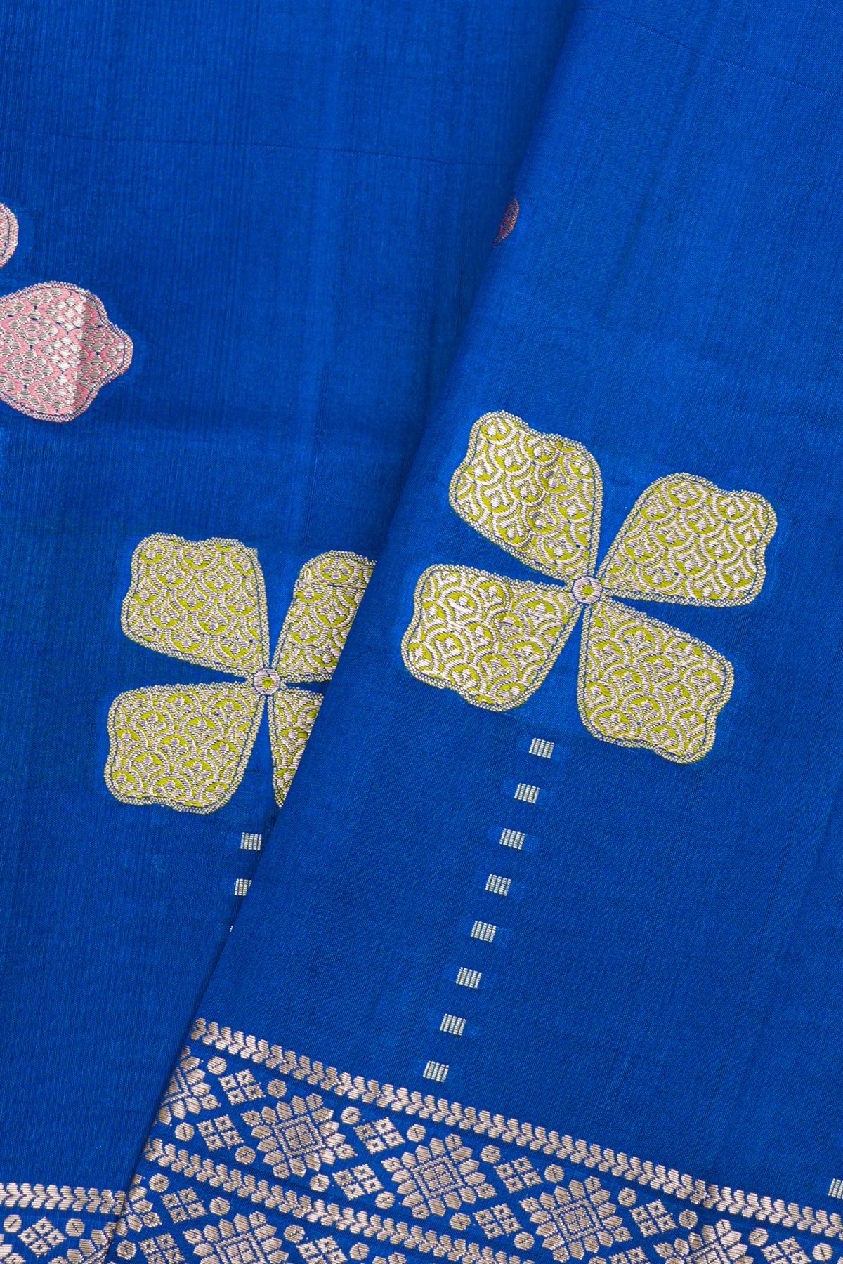 Matka Silk Royal Blue Saree