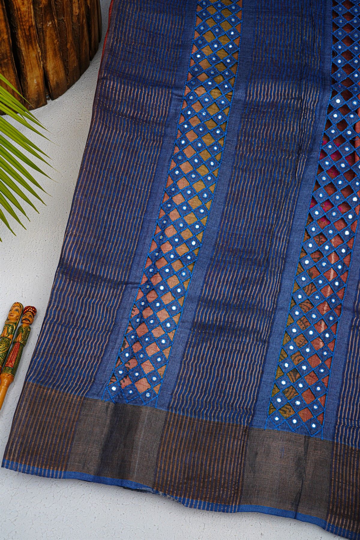 Fancy Tussar Multi Colour Saree