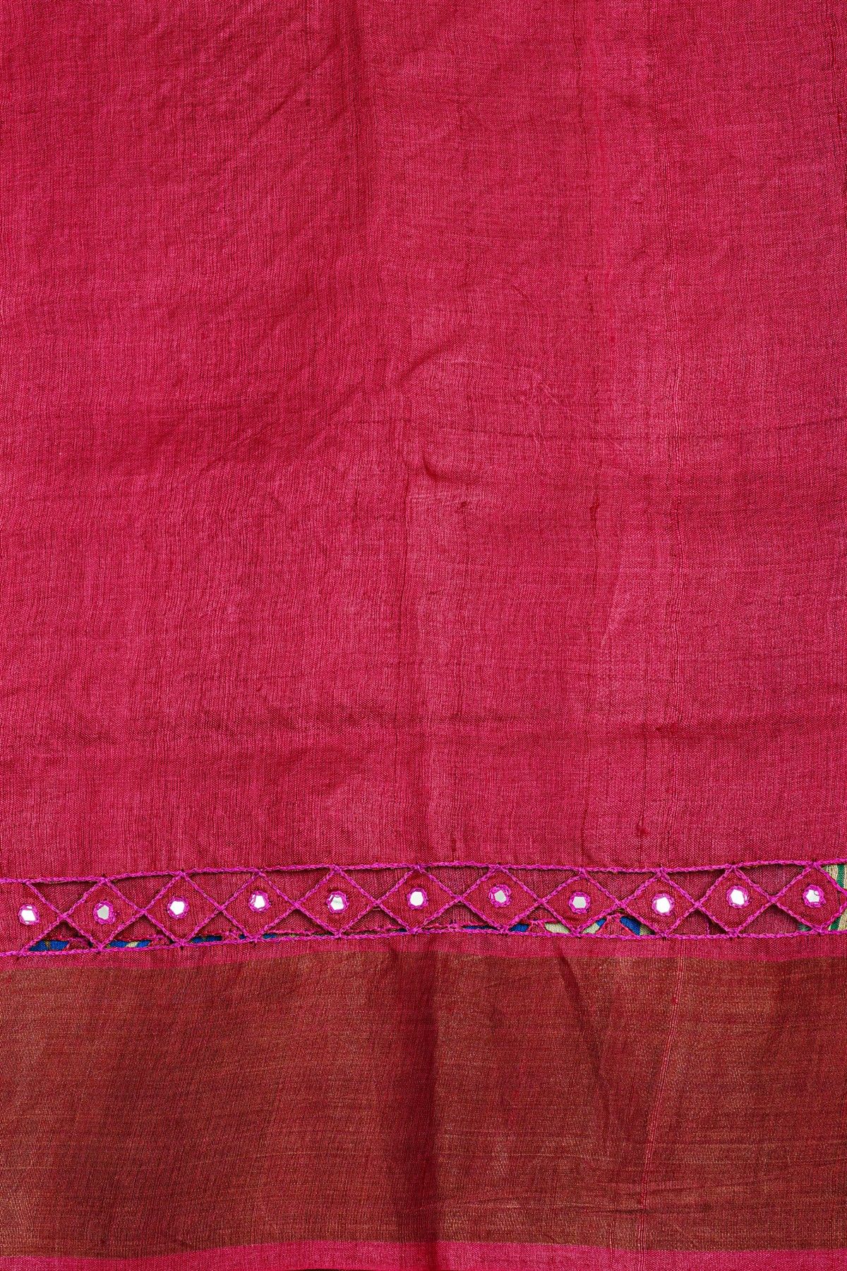 Fancy Tussar Royal Blue Saree