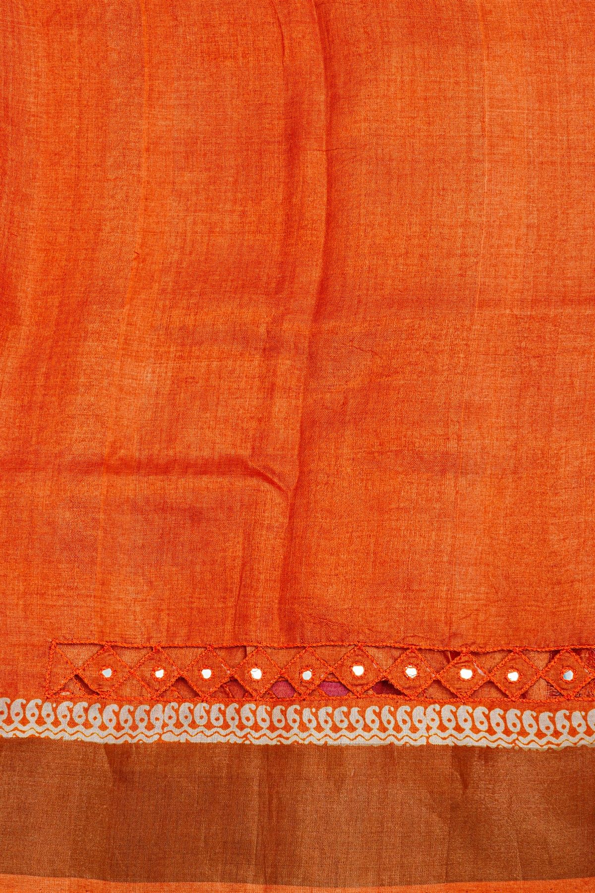 Fancy Tussar Off White Saree