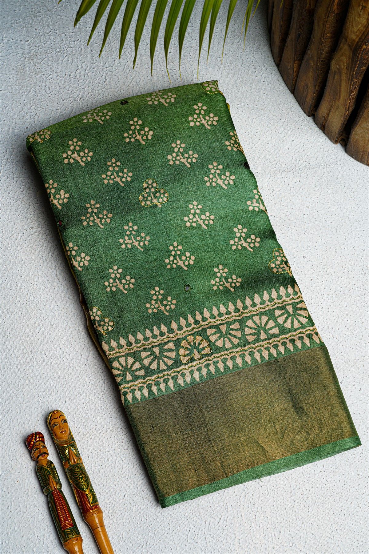 Fancy Tussar Multi Colour Saree