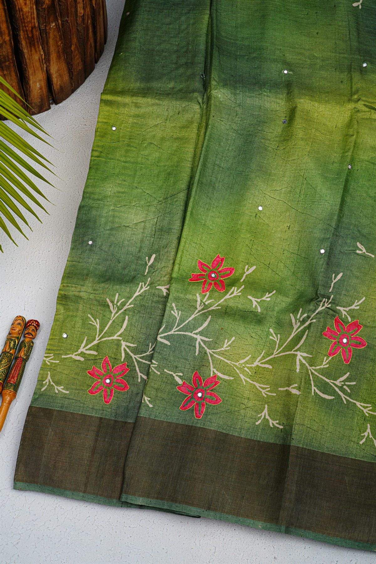 Fancy Tussar Multi Colour Saree