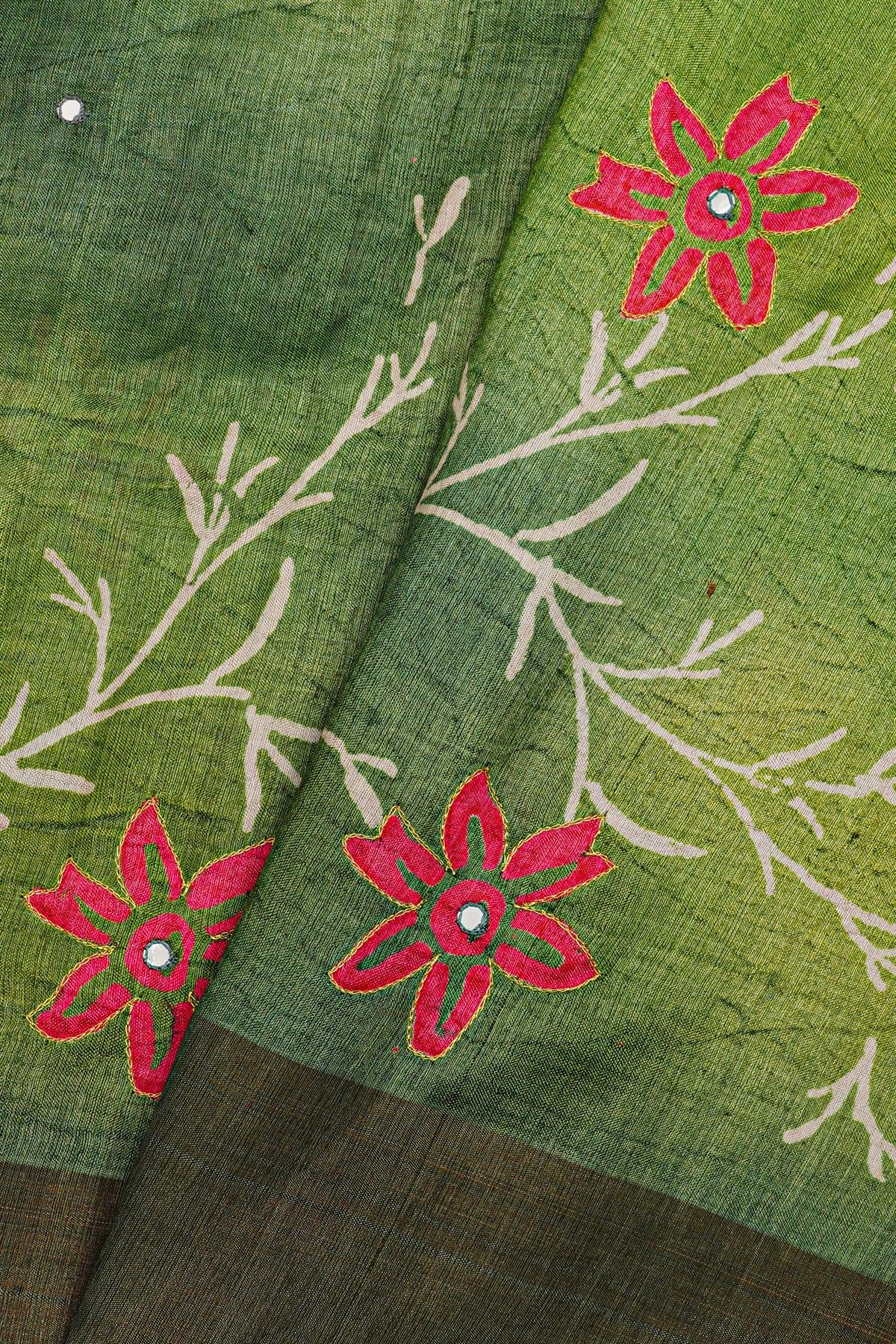 Fancy Tussar Multi Colour Saree