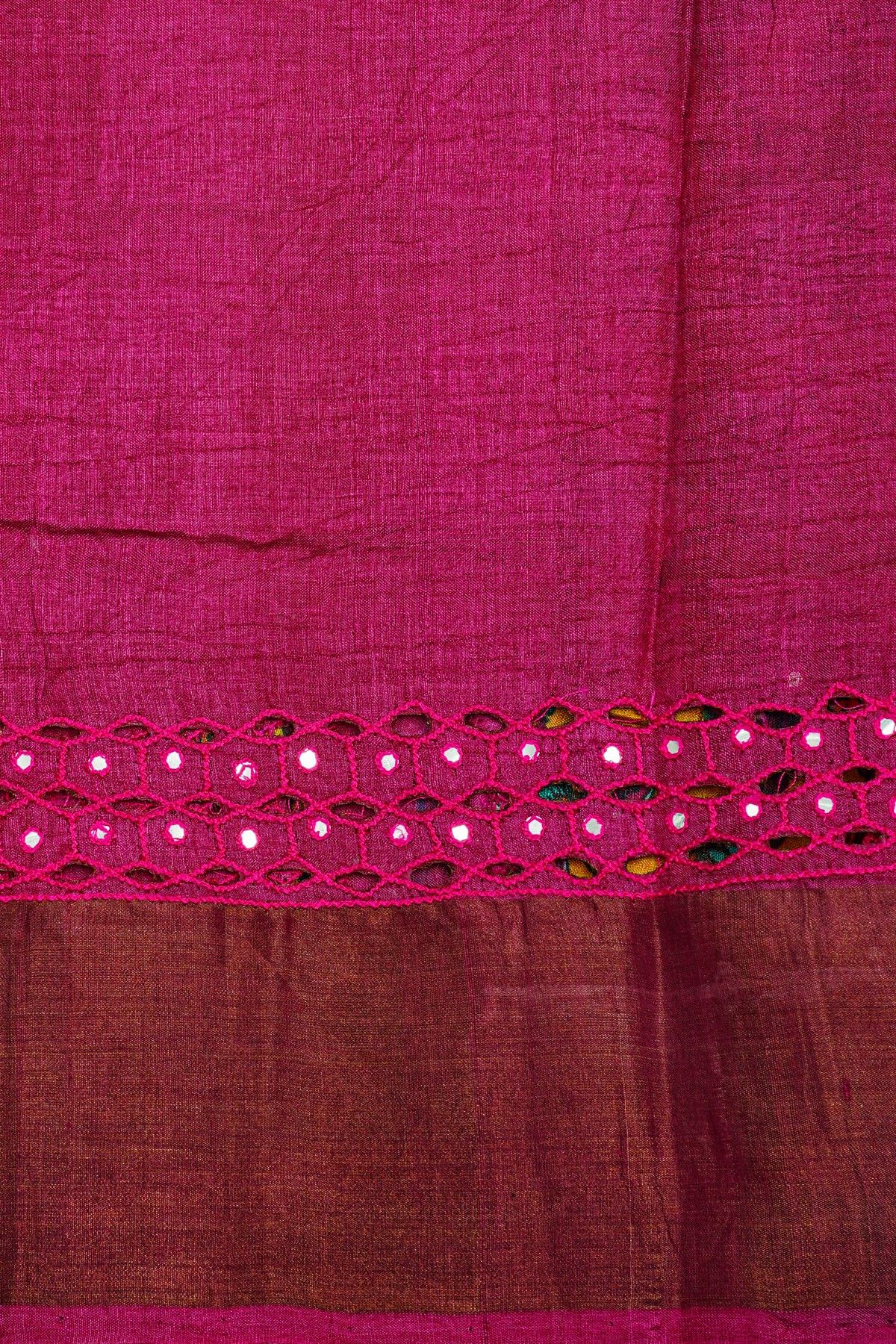 Fancy Tussar Yellow Saree