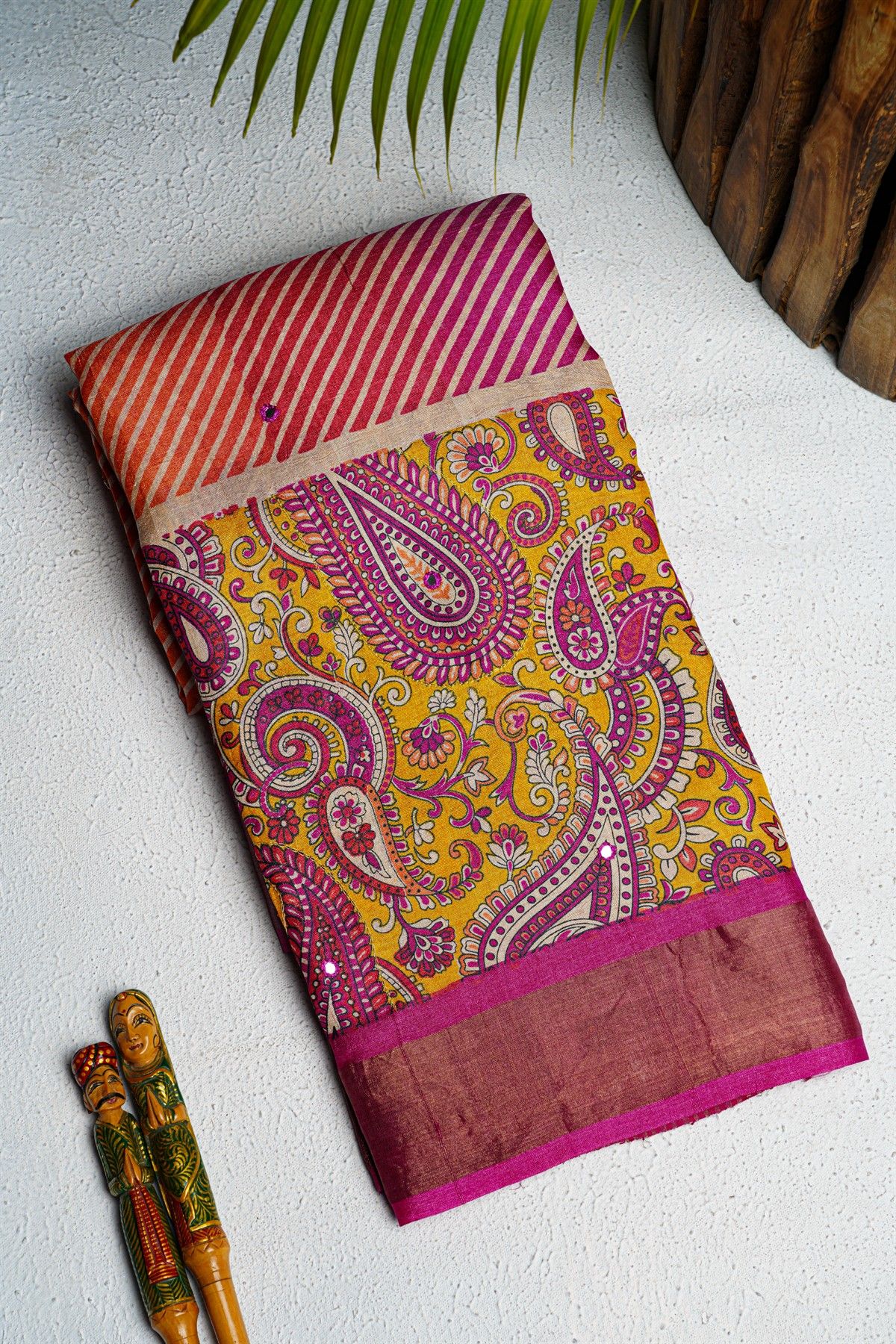 Fancy Tussar Multi Colour Saree