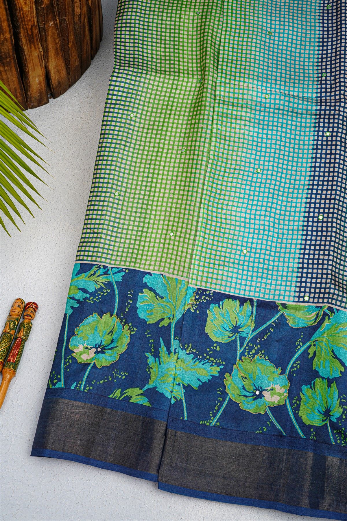 Fancy Tussar Multi Colour Saree