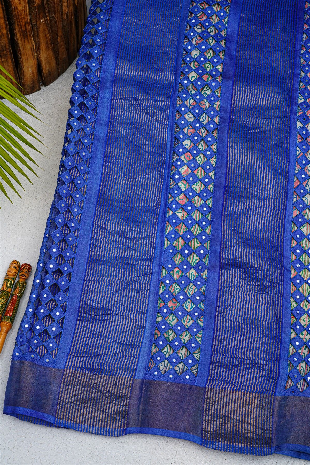 Fancy Tussar Multi Colour Saree