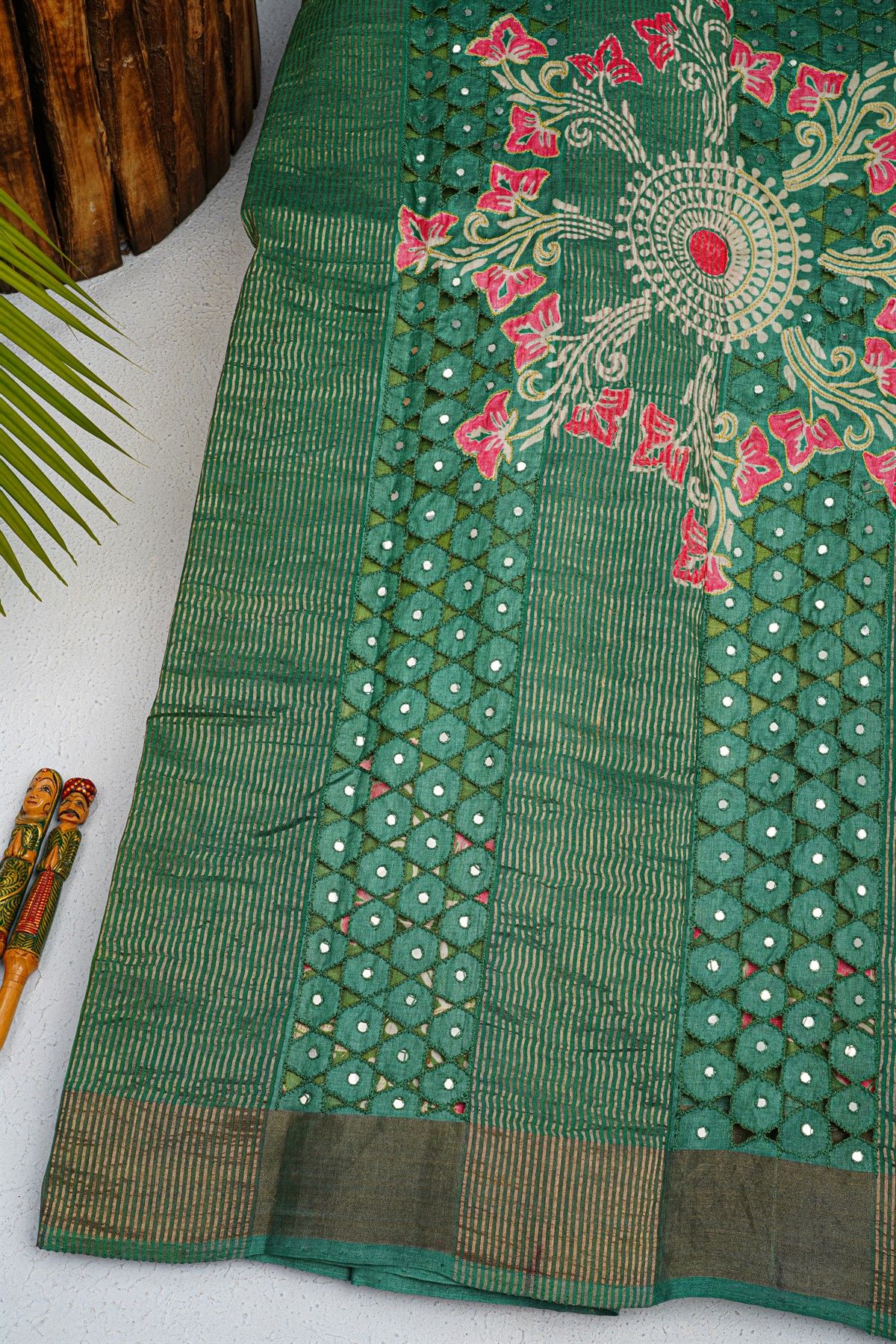 Fancy Tussar Multi Colour Saree