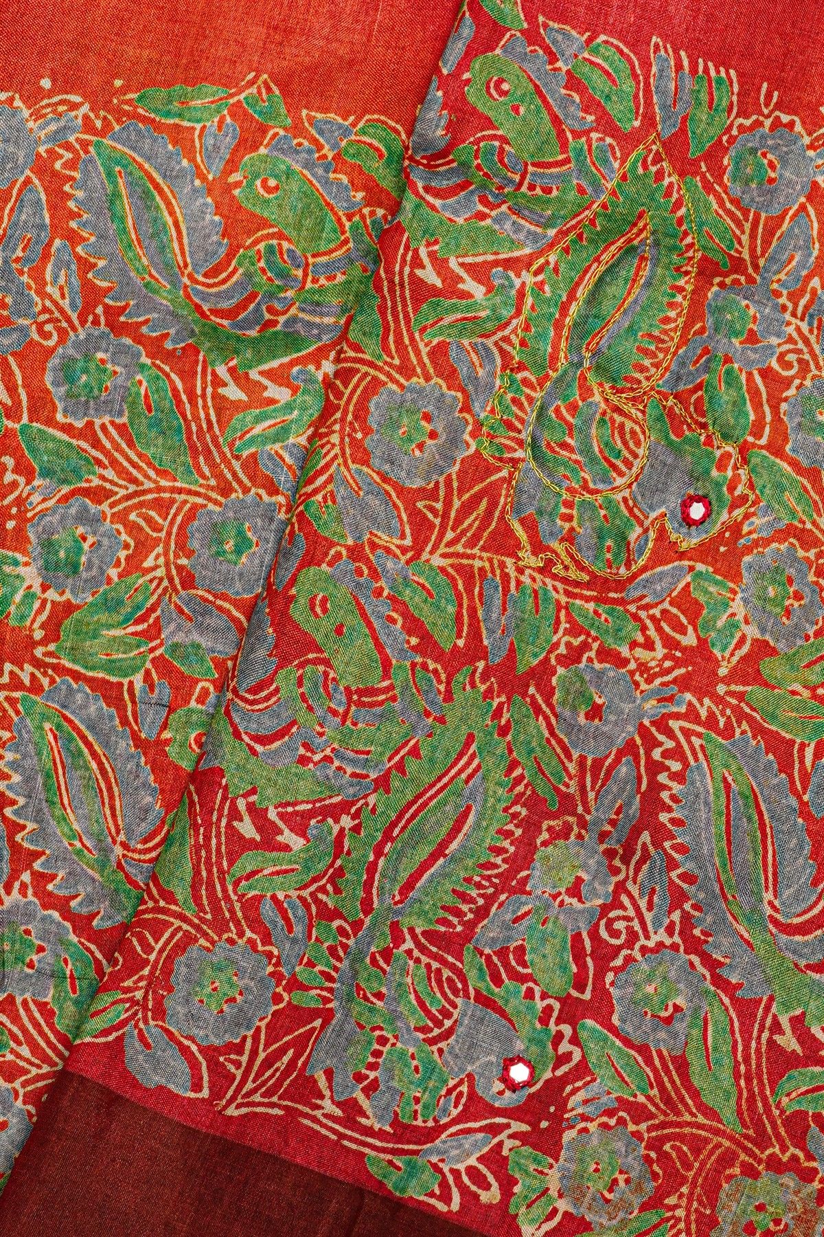 Fancy Tussar Dual Colour Saree