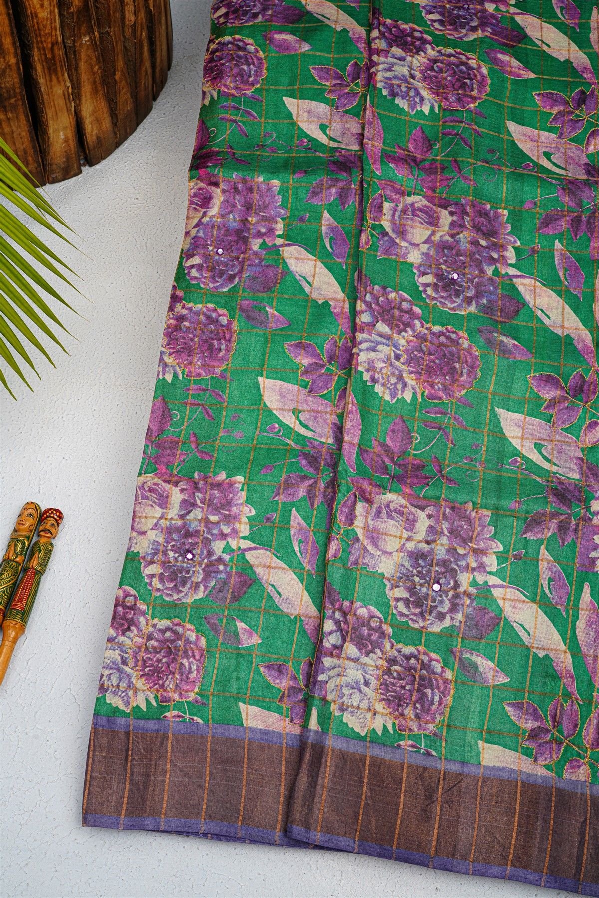 Fancy Tussar Sea Green Saree