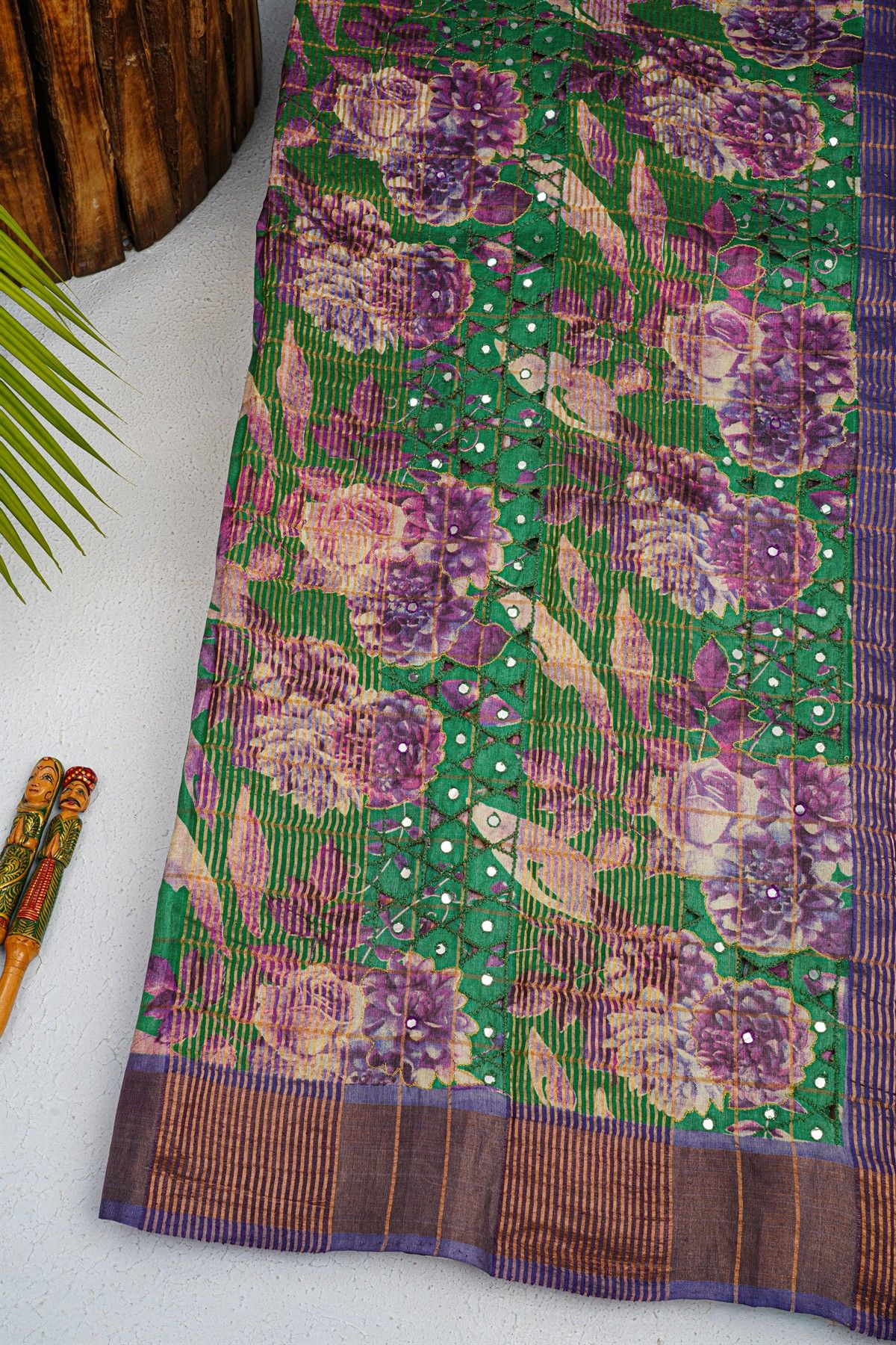 Fancy Tussar Sea Green Saree