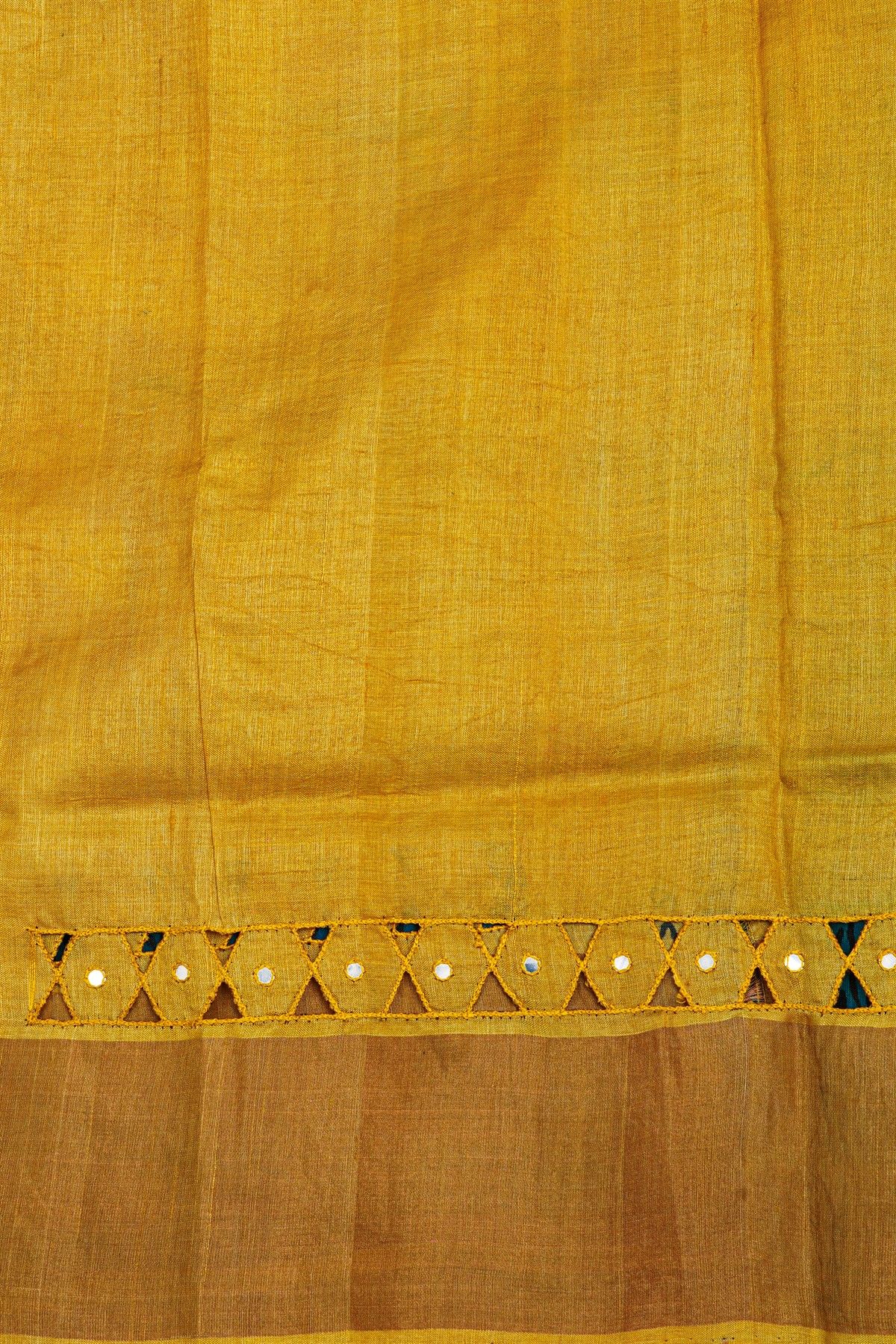 Fancy Tussar Teal Blue Saree