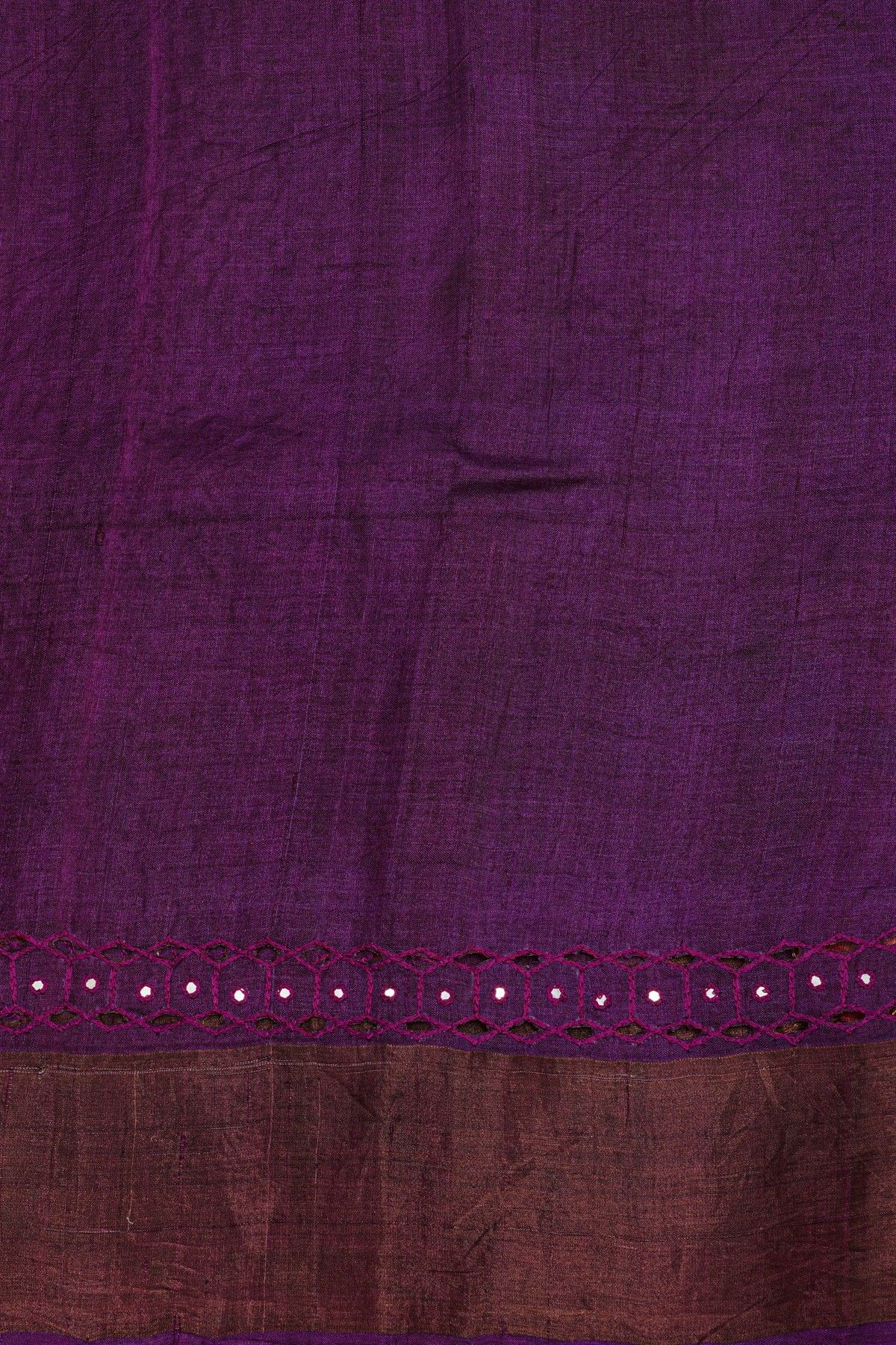 Fancy Tussar Violet Saree